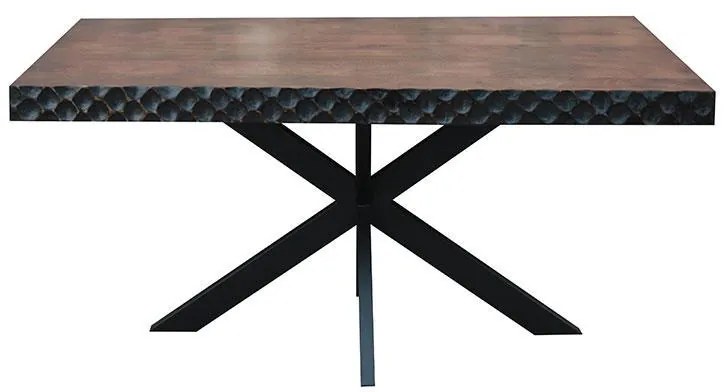 Τραπέζι τραπεζαρίας Amrita Fylliana Kαφέ 180x90x75 εκ