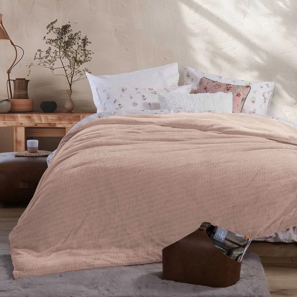 Κουβερτοπάπλωμα Υπέρδιπλο (240x220) Nef-Nef Homeware Ezra Mocca