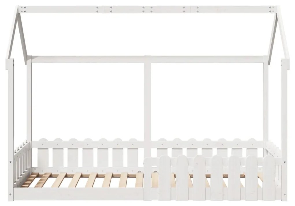 vidaXL Πλαίσιο Παιδικού Κρεβατιού Λευκό 80 x 200 εκ. Μασίφ Ξύλο Πεύκου