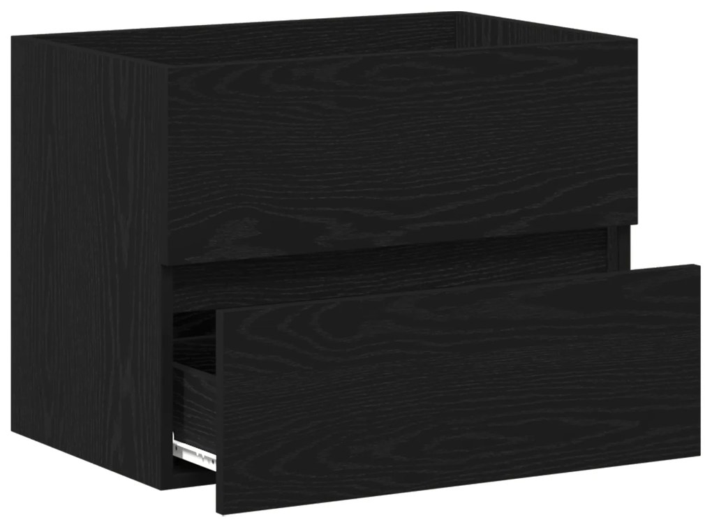 vidaXL ντουλάπι νιπτήρα  Μαύρη βελανιδιά 60x38,5x45 εκ. Επεξεργασμένο ξύλο