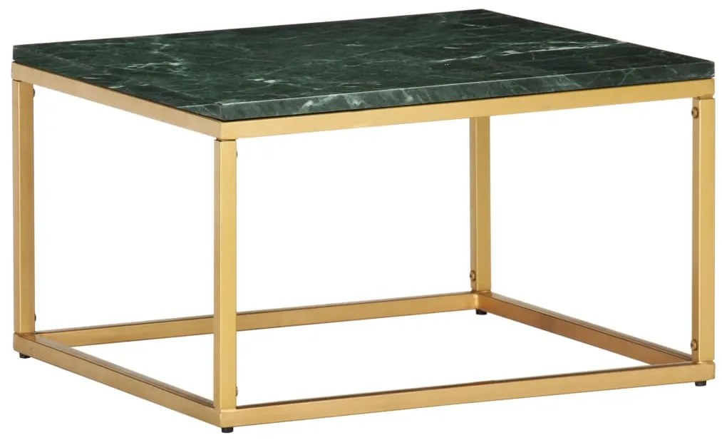 vidaXL Τραπεζάκι Σαλονιού Πράσινο 60x60x35 εκ. Πέτρα με Μαρμάρινη Υφή