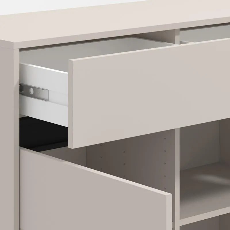 Μπουφές - Κομότα MARRON 106 2K2F2V Cashmere - Μαύρο 106x40x90εκ. 106x40x90 εκ.