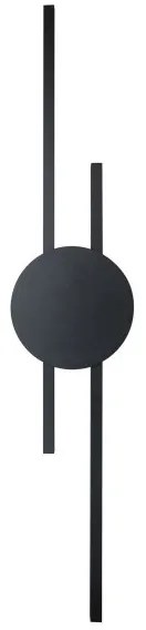 Απλίκα Φωτιστικό Τοίχου Διπλό LED 24W IP20 3000K Java TK Lighting-1367-Μαύρο 1367