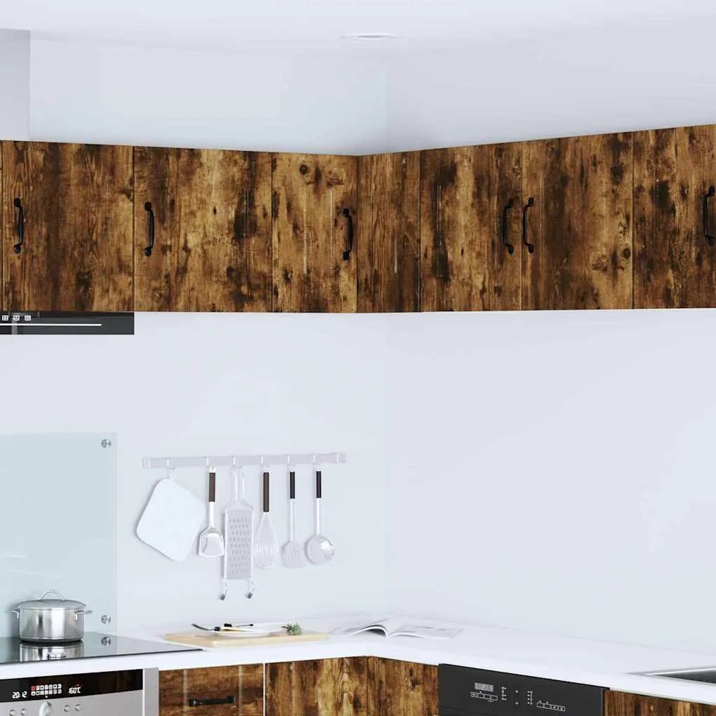 vidaXL Κρεμαστό ντουλάπι κουζίνας Καπνιστό Δρύς 57 x 57 x 40 εκ.