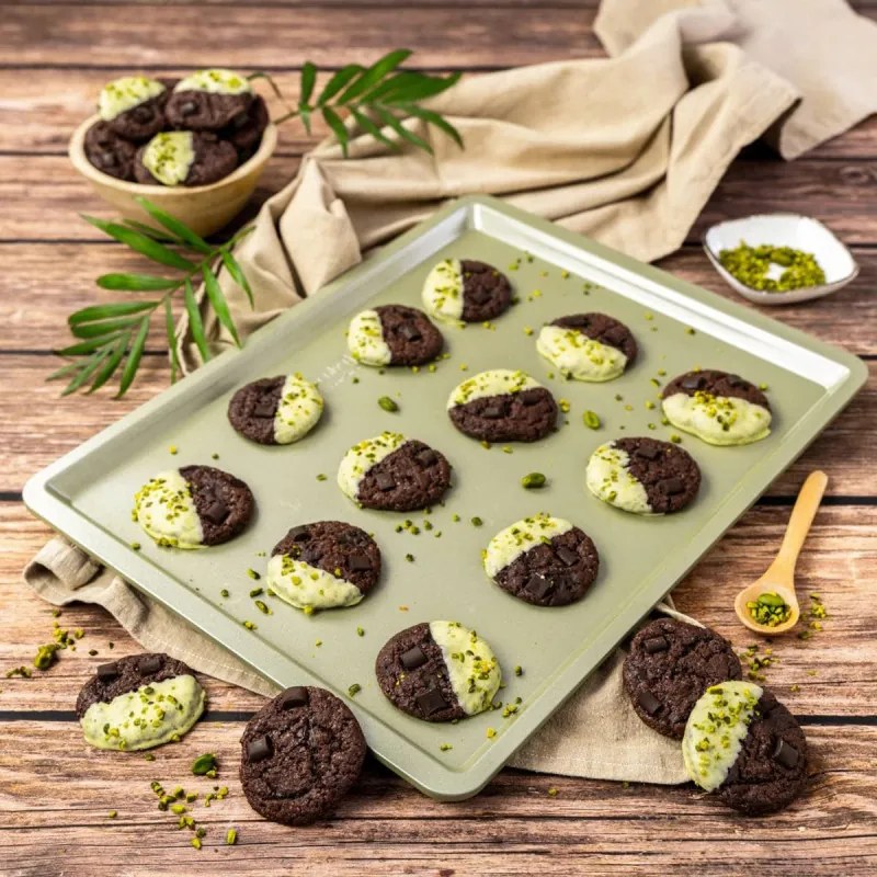 Δίσκος ψησίματος Zenker 7457, 42x32 cm, επίστρωση ILAG Maximizing Green, έως 180C, πράσινο