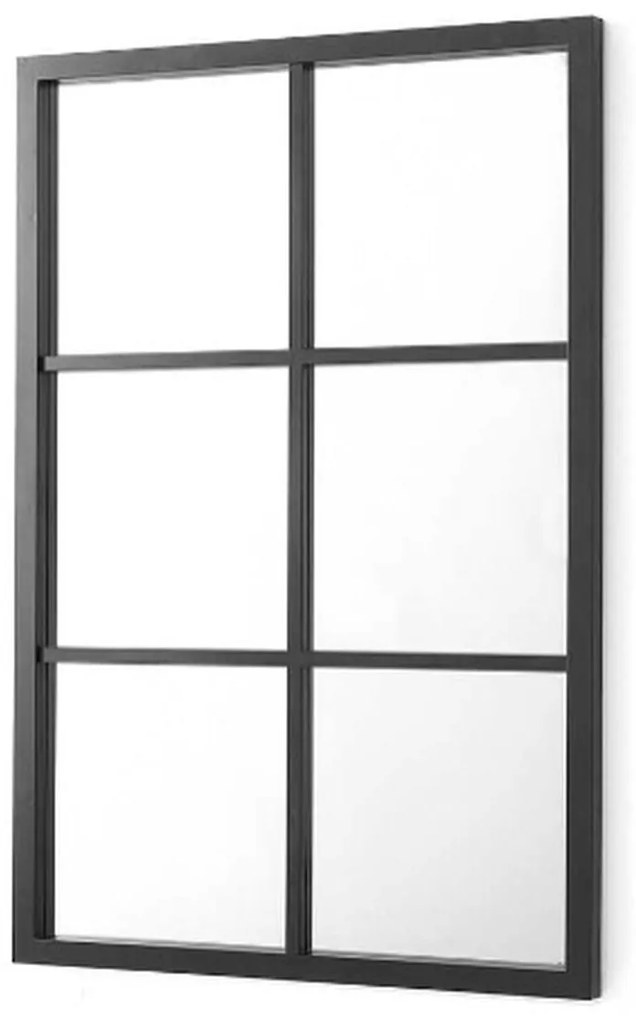 Τοίχο καθρέφτη Gift Decor Μαύρο Torg 70 x 47 x 2 cm (x6)