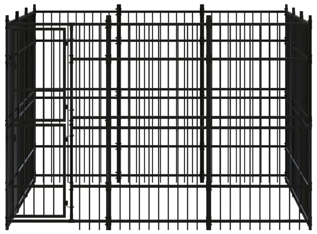 vidaXL Κλουβί Σκύλου Εξωτερικού Χώρου 8,29 μ² από Ατσάλι