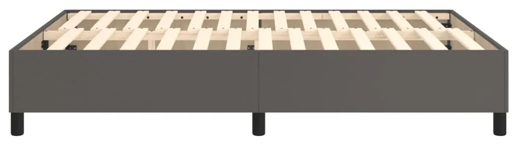 vidaXL Πλαίσιο Κρεβατιού Γκρι 140x190 εκ. από Συνθετικό Δέρμα