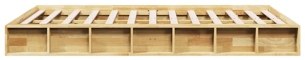 vidaXL Πλαίσιο κρεβατιού χωρίς στρώμα 120x200 cm μασίφ ξύλο δρυς