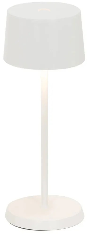 Φωτιστικό Επιτραπέζιο Επαναφορτιζόμενο Olivia Micro LD1840B3 Φ7,5x20cm 2,2W LED 2200/2700/3000K 183/187/225Lm White Mat Zafferano