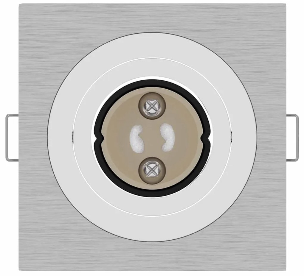 vidaXL Spotlights με προβολείς 6 pcs Ασημί 9 x 9 x cm Αλουμίνιο