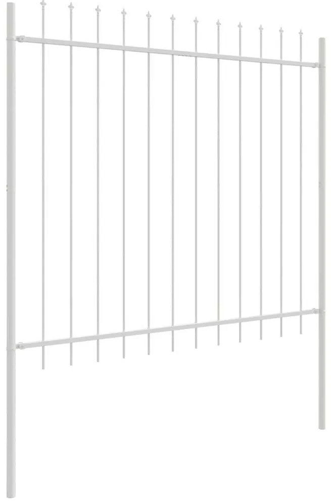 vidaXL Φράχτης Κήπου 2 pcs Λευκό 3,4 x 1,5 μ Ατσάλι με Πούδρα