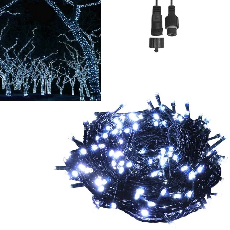 Λάμπάκια 100Led Ψυχρό Λευκό Φως Σταθερά Xmas fest 93-2573