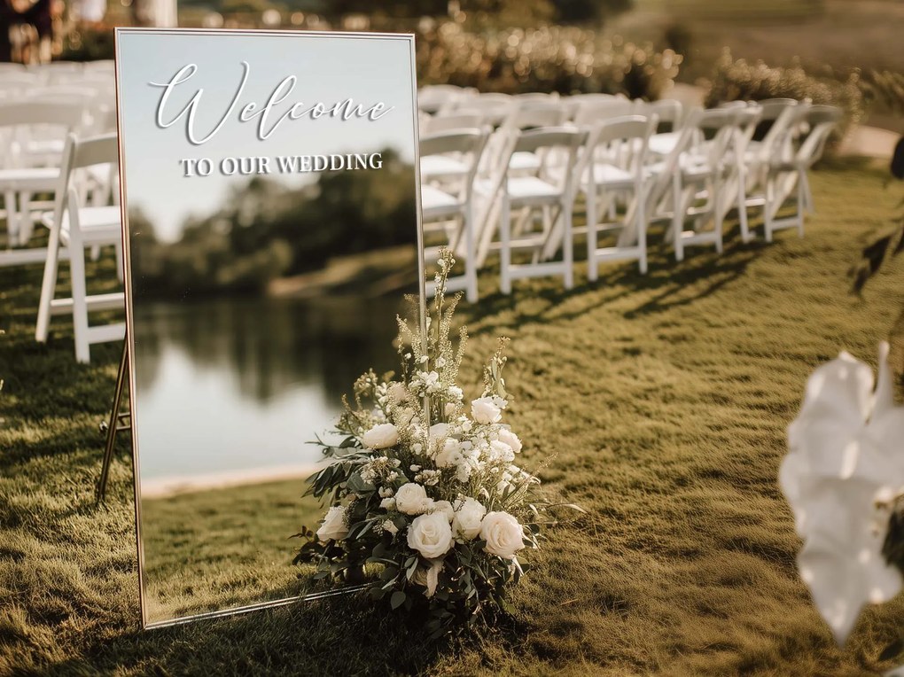 Αυτοκόλλητο για καθρέφτη S13 – Welcome to our wedding