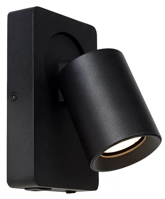 Φωτιστικό Επίτοιχο Lucide 09929-06-30 NIGEL Μαύρο Ματ (Black Mat) 2200 K