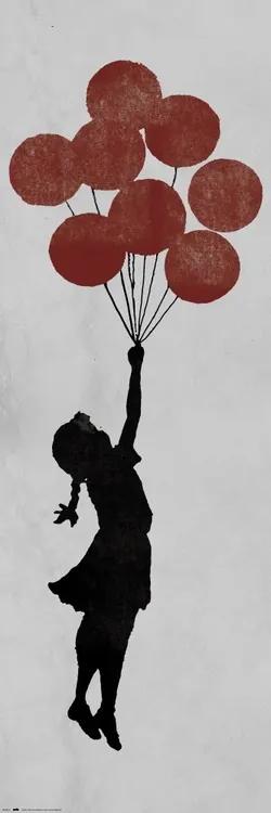 Αφίσα πόρτας Banksy - Girl Floating, (53 x 158 cm)