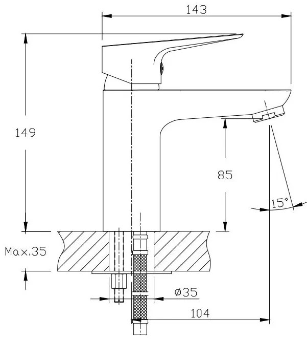 Μπαταρία νιπτήρος KLS Lux
