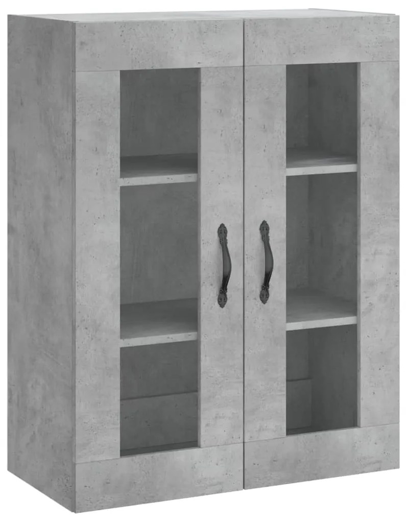 vidaXL Ντουλάπι Επιτοίχιο Γκρι Σκυροδεμ. 69,5x34x90 εκ. Επεξεργ. Ξύλο