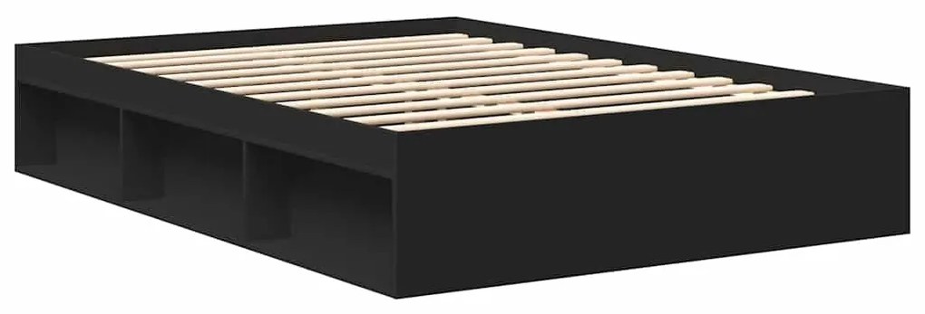 vidaXL Πλαίσιο Κρεβατιού Μαύρο 120 x 190 εκ. Small Double