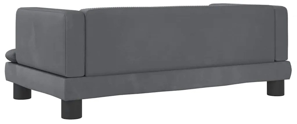 vidaXL Καναπές Παιδικός Σκούρο Γκρι 80 x 45 x 30 εκ. από Βελούδο