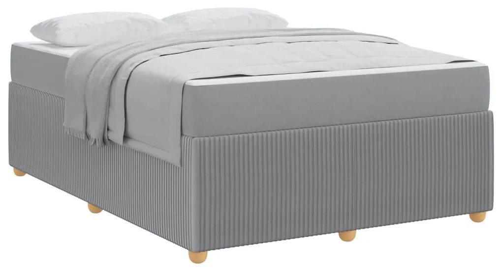 vidaXL Σκελετός Κρεβατιού Άλλο Ανοιχτό γκρι 140 x 200 cm ύφασμα