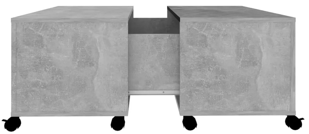 vidaXL Τραπεζάκι Σαλονιού Γκρι Σκυροδέματος 75x75x38 εκ. Μοριοσανίδα