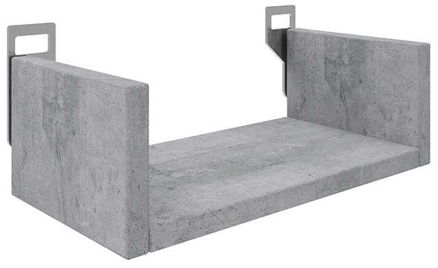 Ραφιέρα τοίχου Derva pakoworld σε cement γκρι απόχρωση 30x15x10cm (1 τεμάχια)
