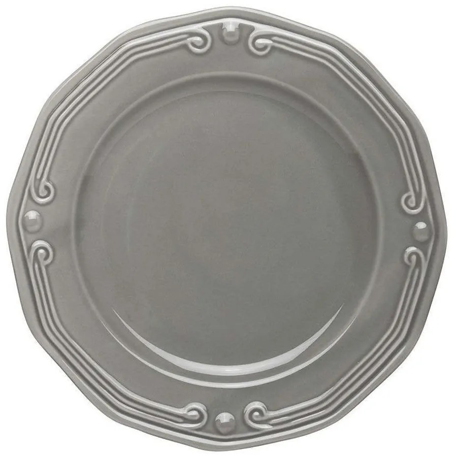 Πιάτο Γλυκού Athénée 07-13660 Φ20cm Grey Estia Porcelain