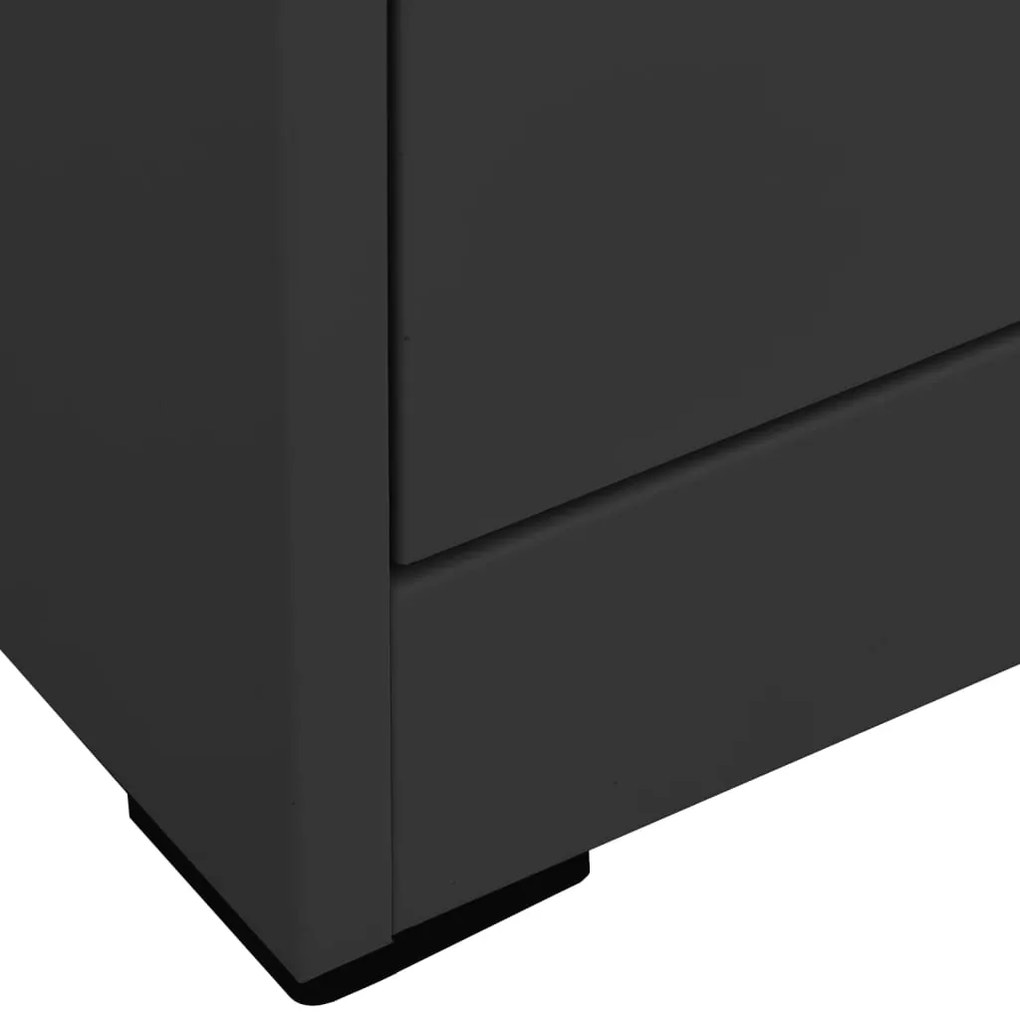 vidaXL Αρχειοθήκη Ανθρακί 46 x 62 x 133 εκ. από Ατσάλι