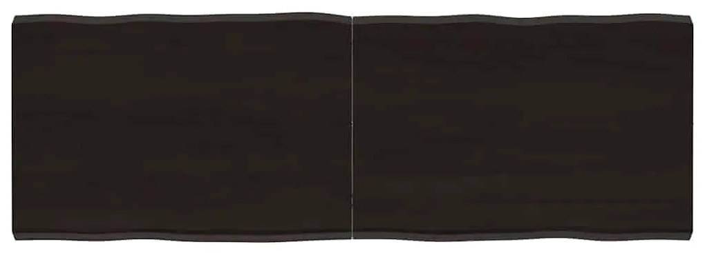vidaXL Επιφ Τραπεζιού Αν Καφέ 140x50x(2-4)εκ.Ακατέργ. Μασίφ Ξύλο Δρυός