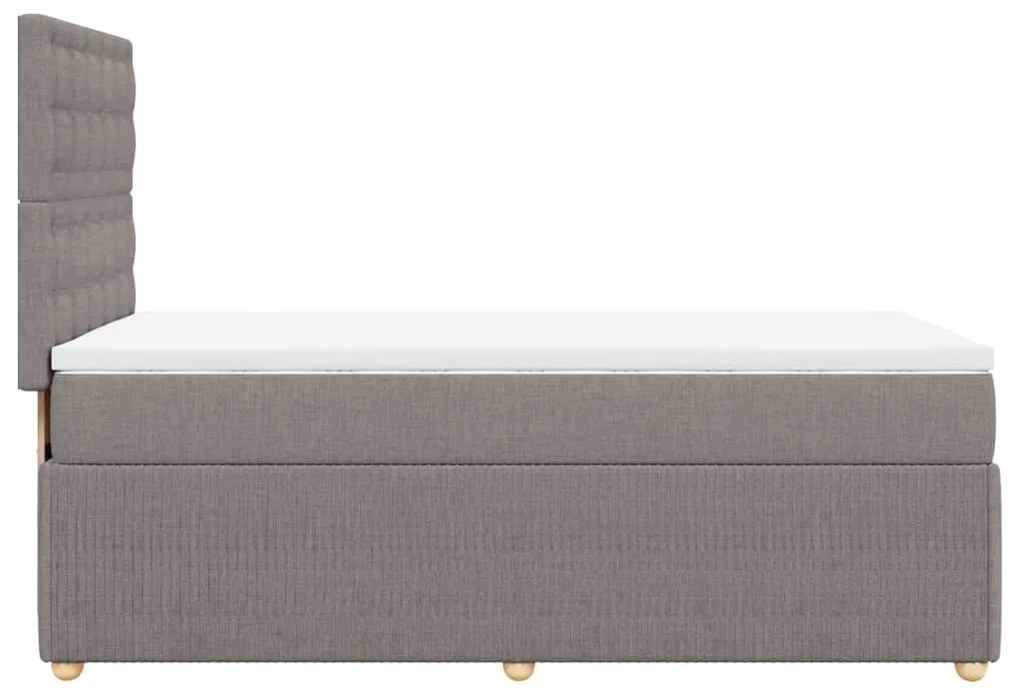 ΚΡΕΒΑΤΙ BOXSPRING ΜΕ ΣΤΡΩΜΑ TAUPE 100 X 200 ΕΚ. ΥΦΑΣΜΑΤΙΝΟ 3291985