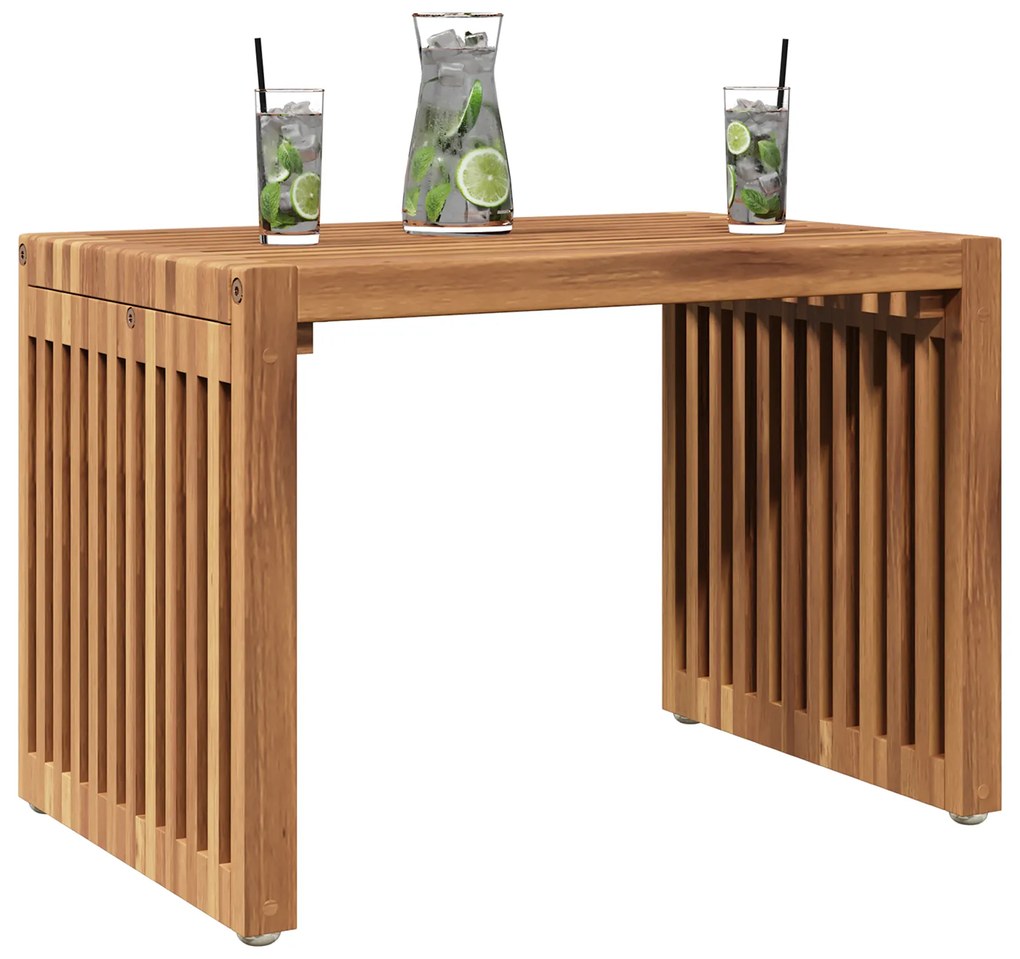 vidaXL Τραπεζάκι Κήπου 50x32.5x35 cm Μασίφ ξύλο teak