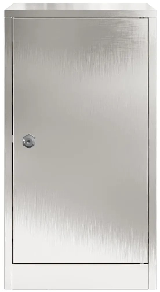 vidaXL γραμματοκιβώτιο Μαύρο 30 x 23 x 55 εκ. Ανοξείδωτο ατσάλι