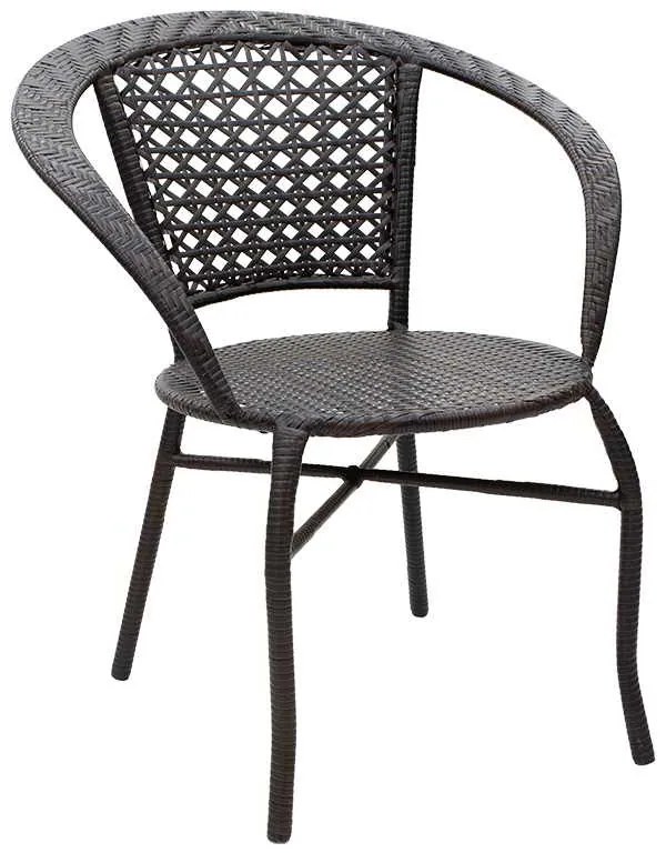 Σαλόνι κήπου Saylor pakoworld σετ 3τεμ μέταλλο-pe rattan καφέ