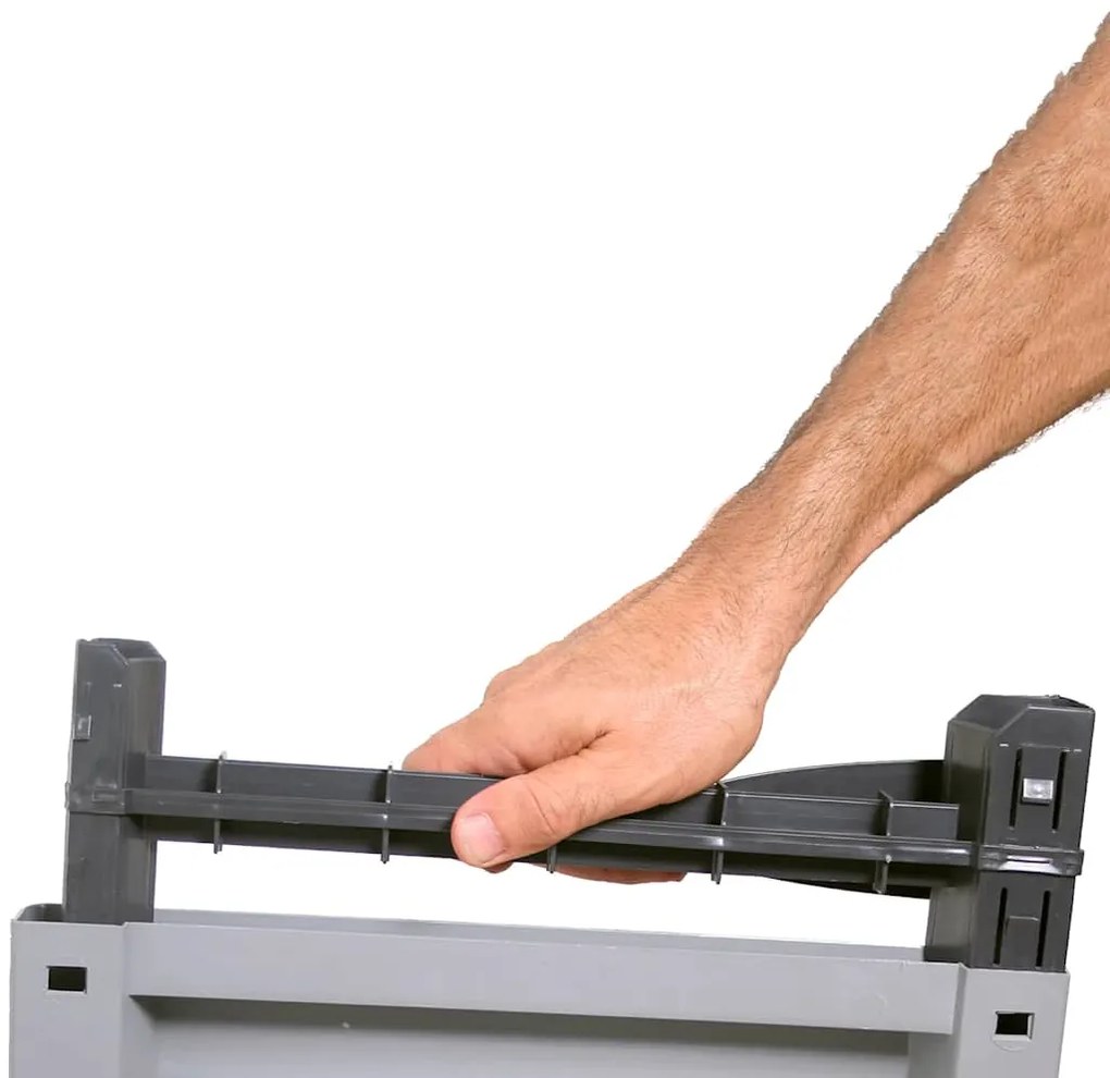 vidaXL Πλαστικό Ντουλάπι 68 x 39 x 92 εκ. με Σχεδιασμό σε Στυλ Ρατάν