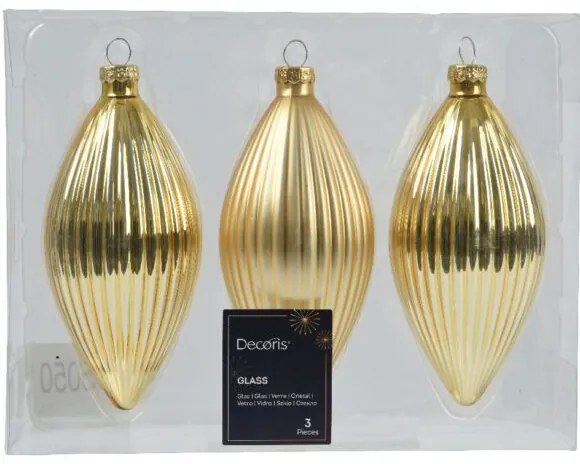 Beauty Home ΣΤΟΛΙΔΙ ΣΤΑΓΟΝΑ ΧΡΥΣΟ ΣΕΤ 3 ΤΜΧ 6 x 13 CM