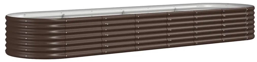 vidaXL Ζαρντινιέρα Καφέ 296x80x36 εκ. Γαλβανισμένος χάλυβας