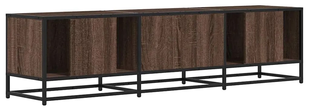 vidaXL Έπιπλο Τηλεόρασης Καφέ Δρυς 160x35x41 εκ Επεξ. Ξύλο/Μέταλλο