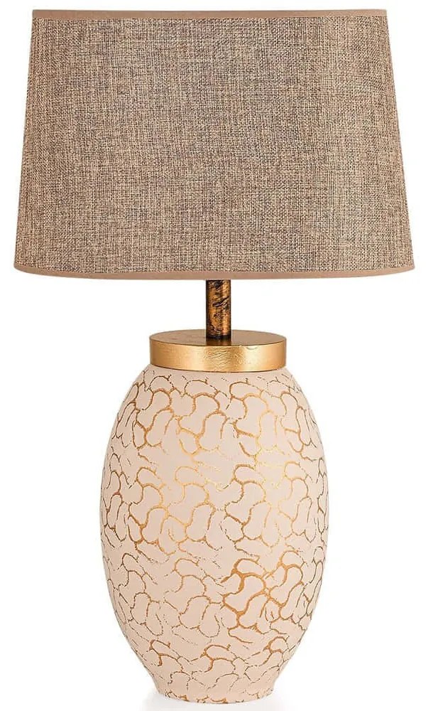 Φωτιστικό Επιτραπέζιο 687HMY2142 30x55cm E27 40W Cream-Gold Opviq