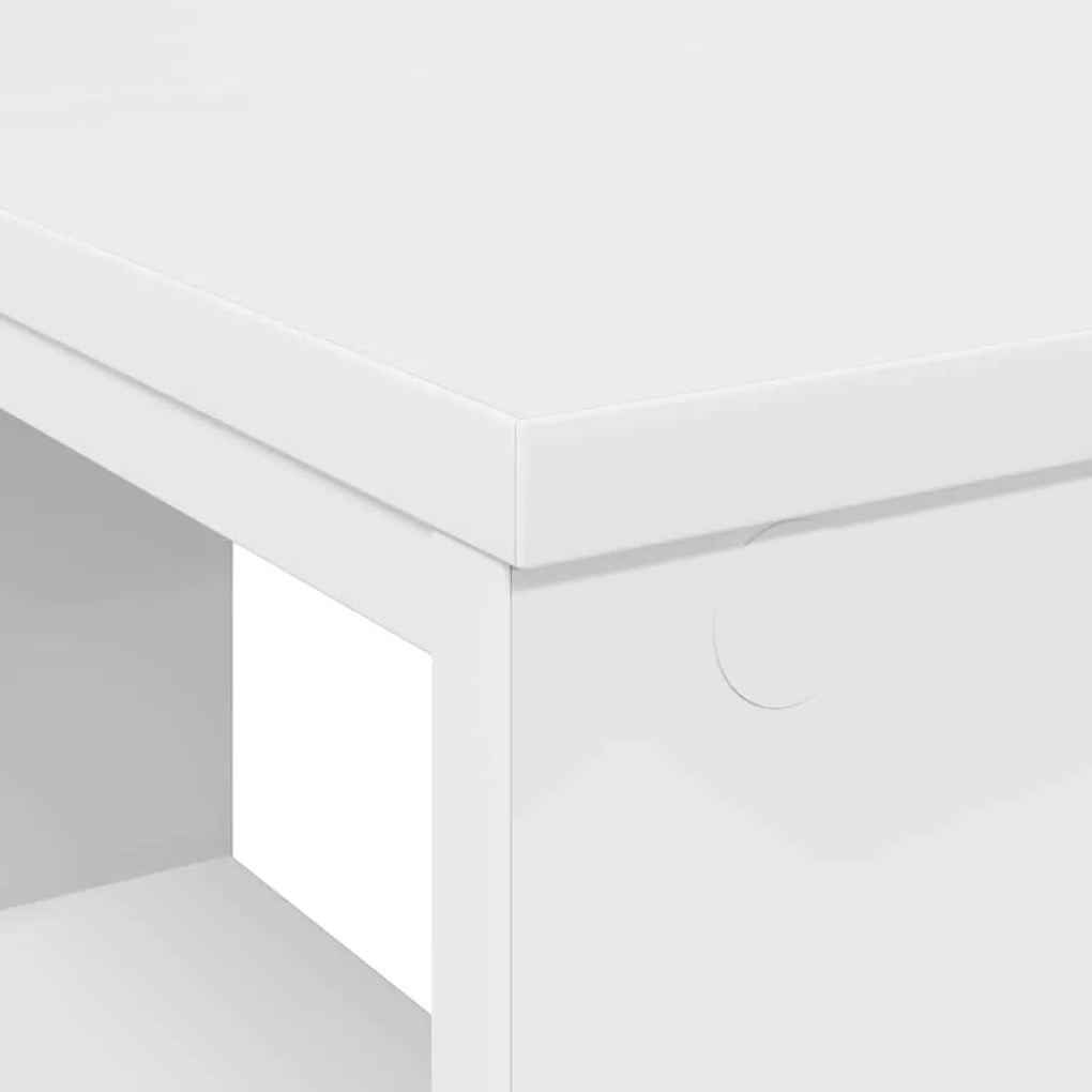 vidaXL Γραφείο με ράφι Λευκό 90 x 50 x 75 εκ. Επεξεργασμένο ξύλο