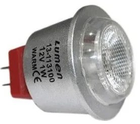 Λάμπα LED ισχύος 1W MR11 12V AC/DC σε διάφορα χρώματα LUMEN 13-11313