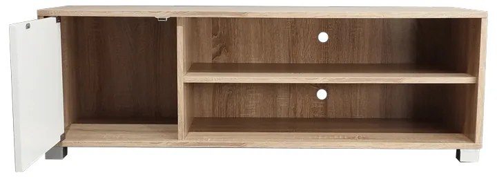 Έπιπλο τηλεόρασης Ellon pakoworld μελαμίνης sonoma-λευκό 120x40x41εκ.