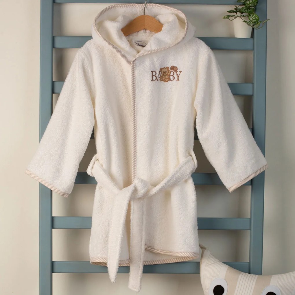 Παιδικό Μπουρνούζι Dimcol Baby Bear 163 Λευκό Λευκό Νο04
