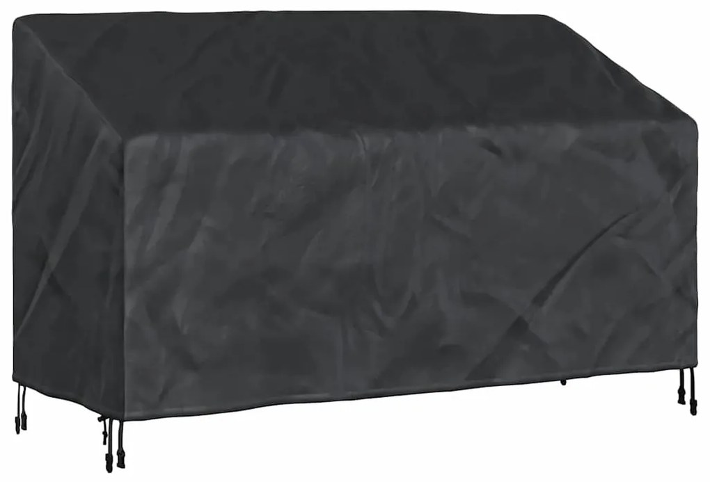 vidaXL Κάλυμμα Παγκάκι Κήπου Μαύρο 165 x 70 x 65 / 94 cm Ύφασμα 420D
