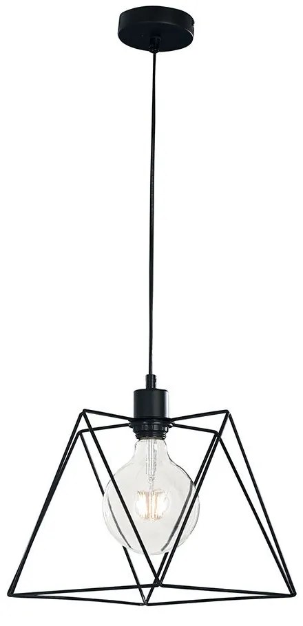 Φωτιστικό Οροφής Κρεμαστό I-Santana-L-S1 E27 26x26x25cm Black Luce Ambiente Design