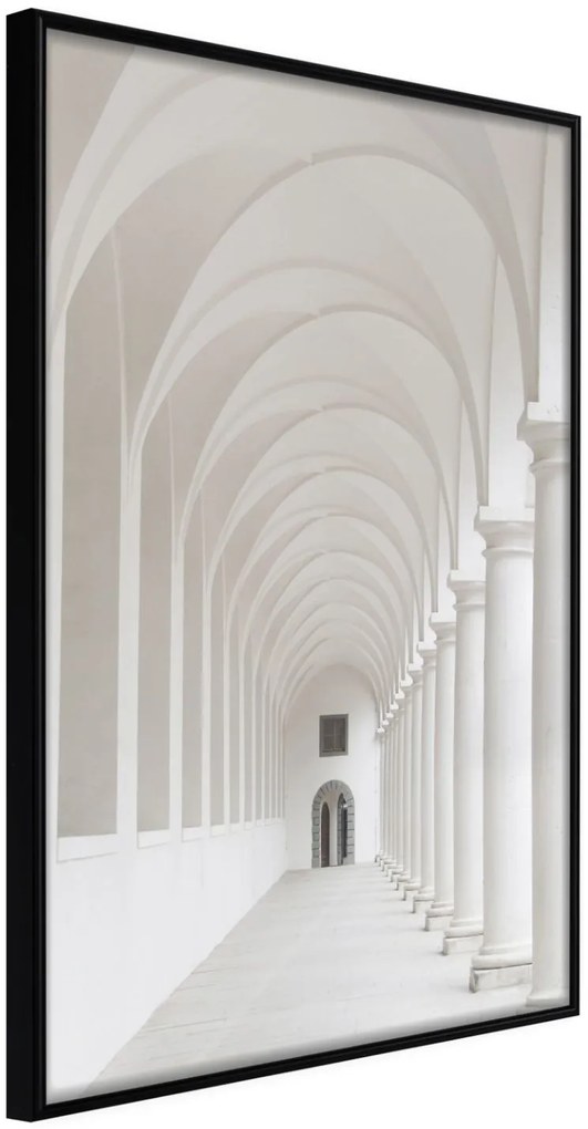 Αφίσα - White Colonnade  - 20x30 - Μαύρο - Χωρίς πασπαρτού