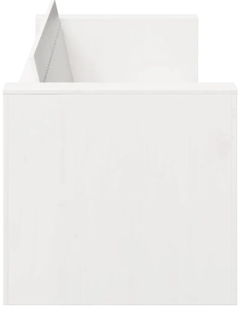 vidaXL Καναπές Κήπου Λευκό 185.5 x 60 x 62 εκ. Μασίφ ξύλο πεύκου