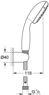 Σετ ντουζ Grohe Tempesta 100