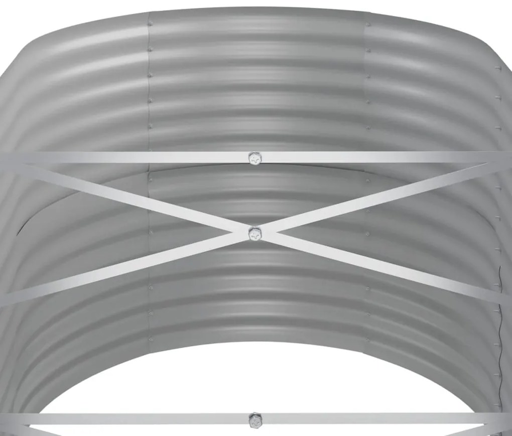 vidaXL Ζαρντινιέρα Πράσινη 440x80x68 εκ Γαλβανισμένος χάλυβας