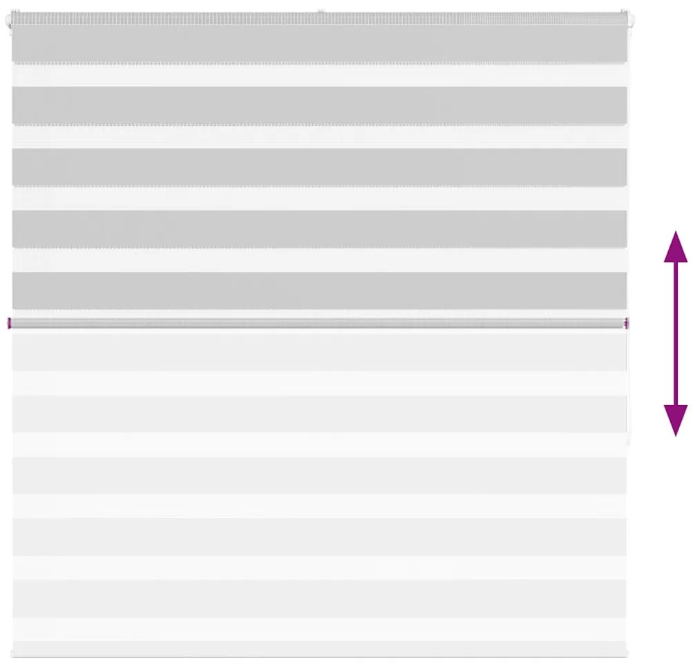 vidaXL Ζέβρα τυφλή Ανοιχτό Γκρι Πλάτος υφάσματος 135,9 εκ. Πολυεστέρας